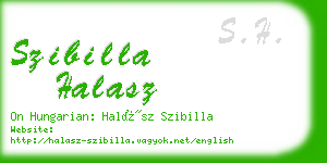 szibilla halasz business card